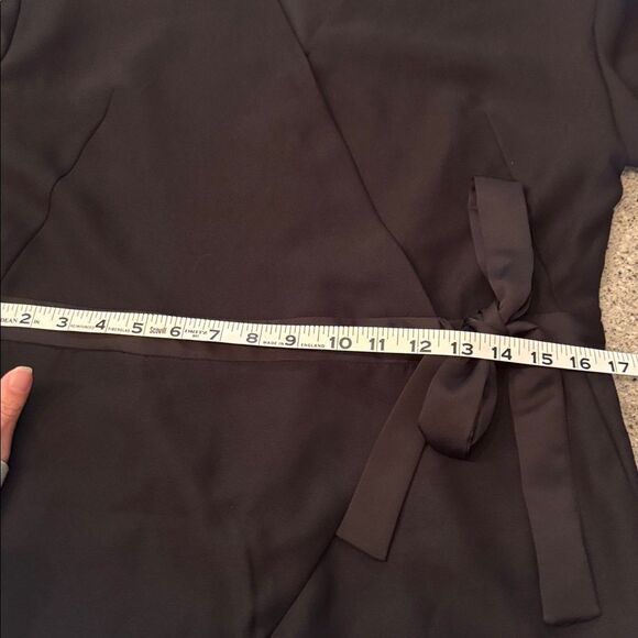 BANANA REPUBLIC Black Flutter Sleeve V-Neck Jumpsuit - Picture 7 of 13